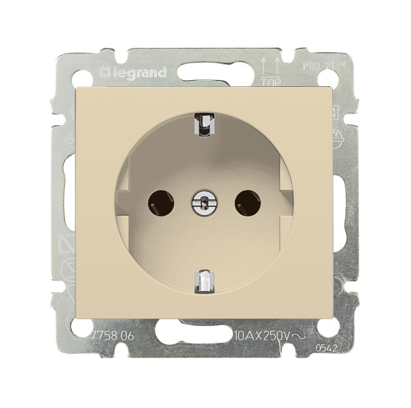 Купить Legrand Valena Крем Розетка 1-ая с/з 774320