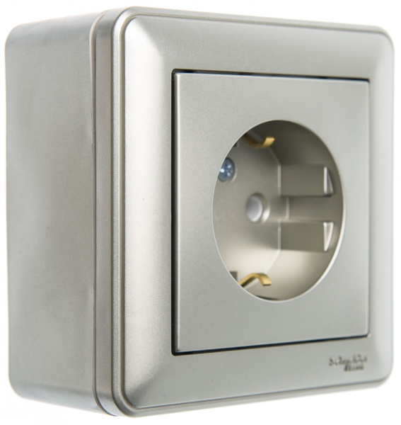 Systeme Electric Wessen 59 Шампань Коробка 1-ая подъемная для наружного монтажа с рамкой