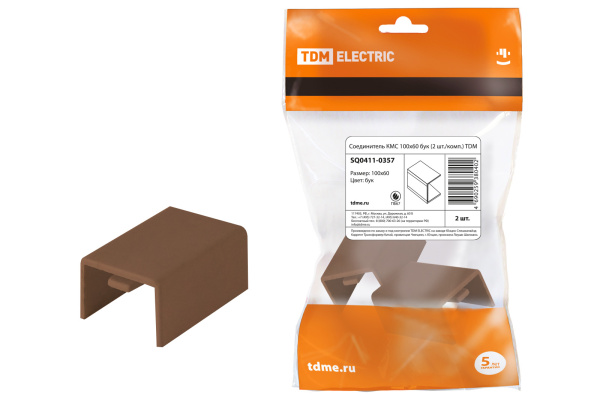 TDM Соединитель КМС 100х60 бук (2 шт./комп.) SQ0411-0357