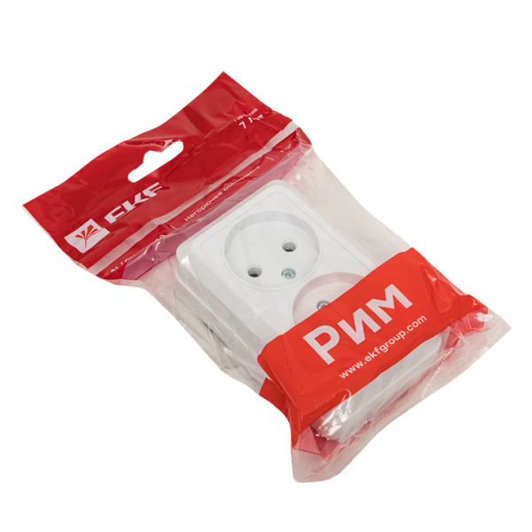 Купить EKF PROxima Рим Розетка 2-местная 10А без заземления белая