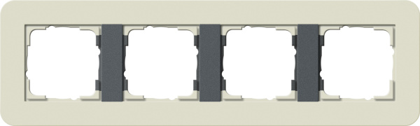 Gira E3 Песочный/Антрацит Рамка 4-ая 0214427