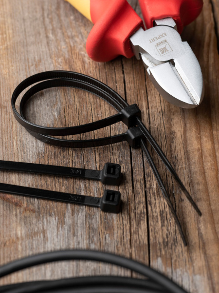 Купить EKF PROxima Хомут P6.6 стандартный (ч), 4.8x350 (100шт) FlexLock