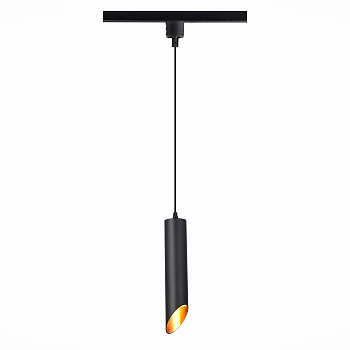 ST LUCE ST152.406.01 Светильник трековый Черный GU10 1*50W  IP20 D60xH300 220V Без ламп