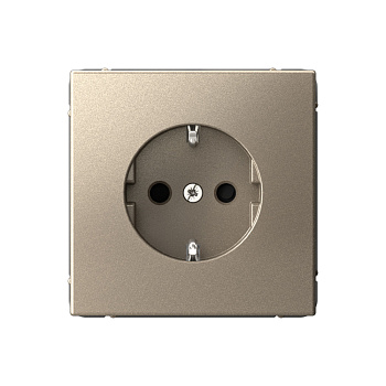 Systeme Electric ArtGallery Шампань Розетка с заземлением со шторками, 16А, механизм