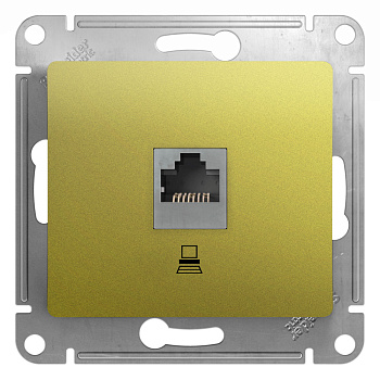 Systeme Electric Glossa Фисташковый Розетка компьютерная RJ45 кат.5E