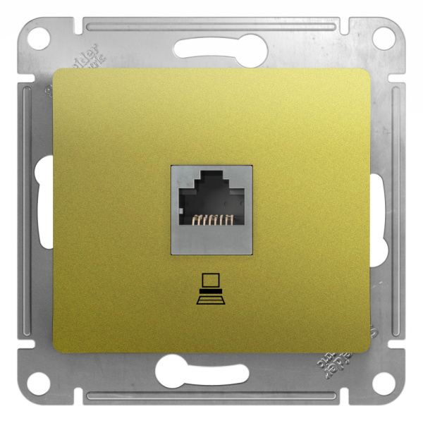 Systeme Electric Glossa Фисташковый Розетка компьютерная RJ45 кат.5E