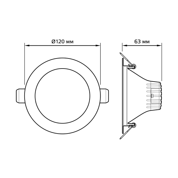 Gauss Светильник Кругл. Белый, 11W,120х120х63, Ø100мм, 940 Lm LED 4000K 946411211 Купить Gauss Светильник Кругл. Белый, 11W,120х120х63, Ø100мм, 940 Lm LED 4000K 946411211