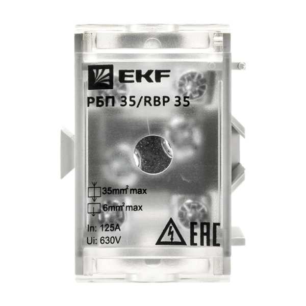 Купить EKF PROxima Распределительный блок проходной РБП 35 (1х35-4х6 мм2) 125/50А