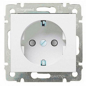 Legrand Valena Белый Розетка с/з авт шт 774222