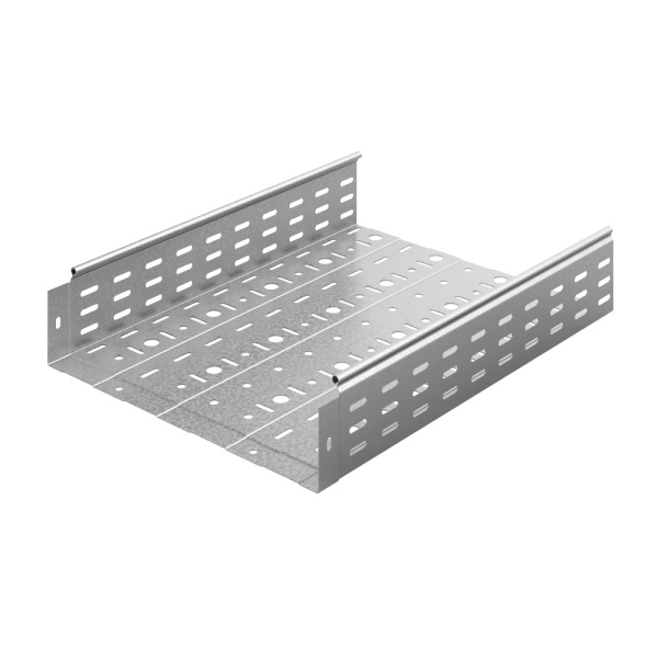 OSTEC Металлический лоток перфорированный 400х100х3000, толщ. 1,0 мм, Сендзимир цинк
