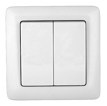 Systeme Electric Wessen ХИТ внутр Бел Выключатель 2-клавишный 6А, 250В