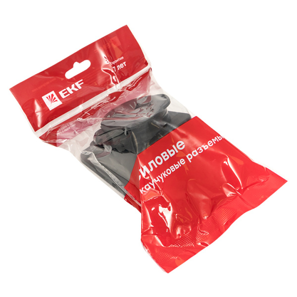 Купить EKF Basic Розетка настенная с защитной крышкой каучуковая наклонная 230В 2P+PE 16A IP44 RPS-019-16-230-44