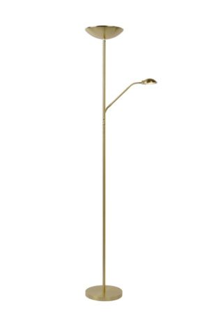 Lucide ZENITH Лампа напольная для чтения Ø 25,4 cm LED Dim. 3000K Matt Gold / Brass 19791/24/02