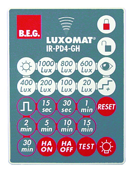 BEG Пульт управления PD4-M-1C-GH, в комплекте настенный держатель / серый 92215