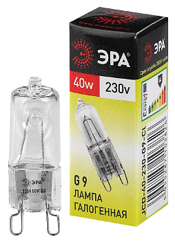 ЭРА Лампочка галогенная G9-JCD-40-230V-CL G9 40Вт капсула теплый белый свет LM
