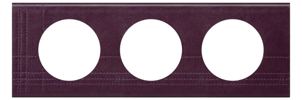 Legrand Celiane2 Кожа пурпур Рамка 3-ая (2+2+2 мод) 069443