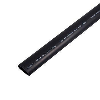 Клеевая 24.0 / 8.0мм (3:1) 1м термоусадка черная Rexant 26-0024