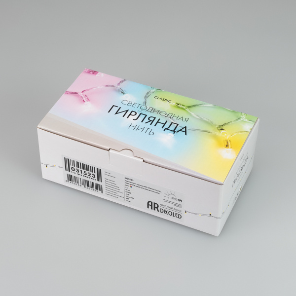 Купить Arlight Светодиодная гирлянда ARD-STRING-CLASSIC-9000-WHITE-60LED-LIVE RGB-SPI (12V, 40W) (Ardecoled, IP65) 031523