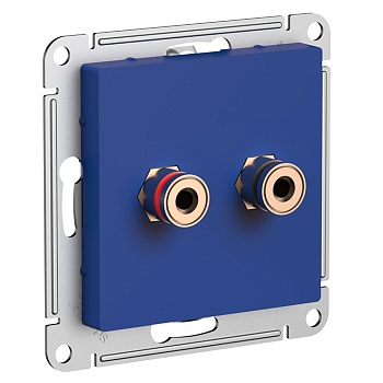 Systeme Electric AtlasDesign Аквамарин Аудиорозетка двойная