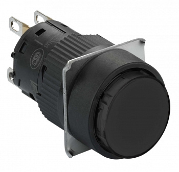 SE Кнопка черная, 16 мм пружинный возврат, круглая XB6EAA21P