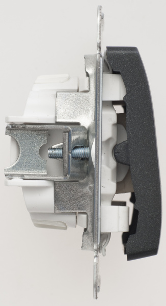 Купить Systeme Electric Glossa Антрацит Переключатель 2-клавишный, сх.6, 10АХ