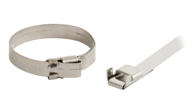 Hyperline FVC-130 Стяжка стальная, коррозионно-стойкая (нержавеющая сталь 410L), 130x6x0.5мм, (100 шт) 17071