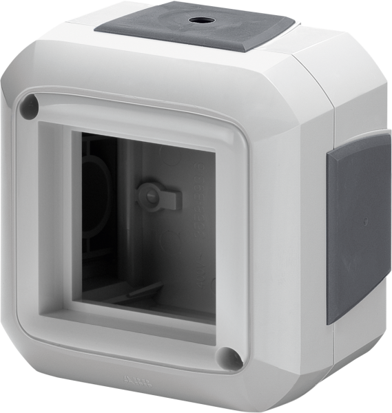 ABB Variant+ Серый Коробка накладного монтажа для механизмов 45х45 с четырьмя вводами, IP20 2CHN063540C4517