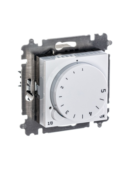 Купить ABB EPJ Levit белый / ледяной Терморегулятор универсальный, с поворотной ручкой, 16A, белый/ледяной 2CHH920003A6001