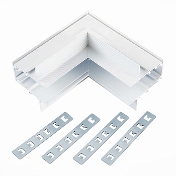 ST Luce ST007.549.00 Внутренний угол-соединитель для встраиваемого магнитного шинопровода Белый