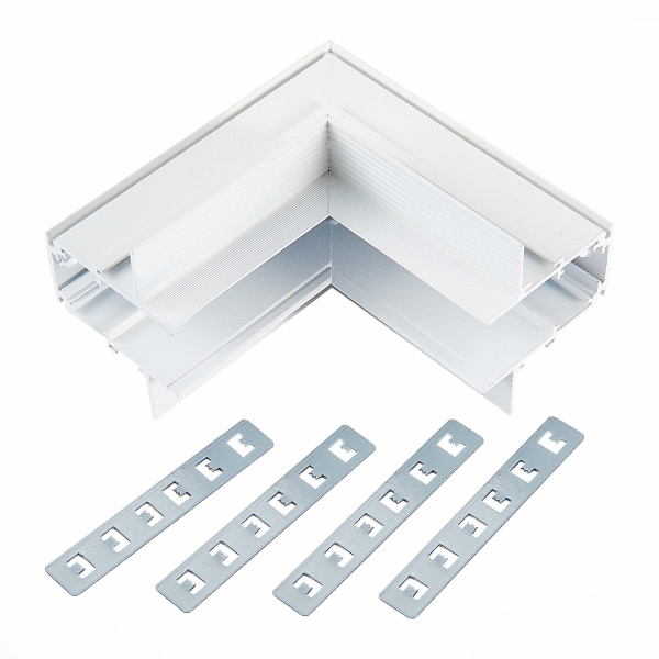 ST Luce ST007.549.00 Внутренний угол-соединитель для встраиваемого магнитного шинопровода Белый