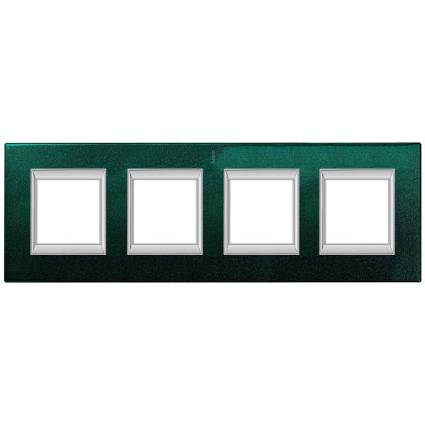 BT Axolute Малахит Рамка 2+2+2+2 мод прямоугольная (надпись вертикально) HA4802/4VS
