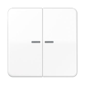 JUNG Клавиша для KNX кнопки, 2 группы с окошком дюропласт белый CD102KO5WW