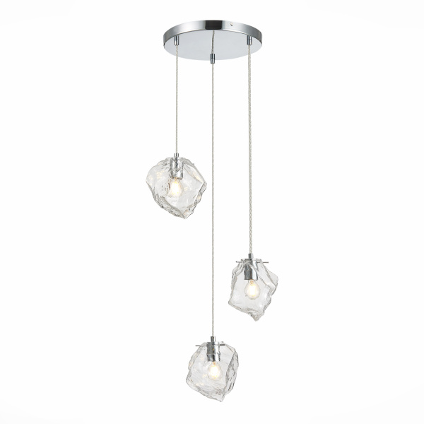 ST LUCE  SL1175.103.03 Светильник подвесной хром/прозрачный E14 2*40W ST LUCE  SL1175.103.03 Светильник подвесной хром/прозрачный E14 2*40W