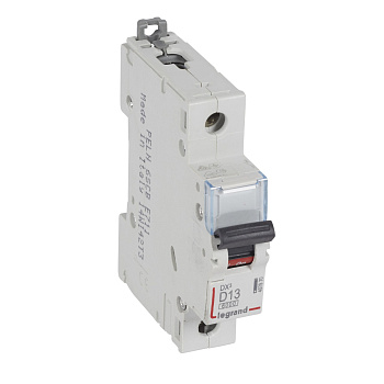 Legrand DX3 6000 Автоматический выключатель 10кА 1P 230/400В 13А 1 мод (D) 407970