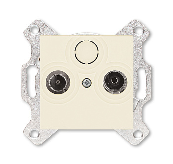 ABB EPJ Levit слоновая кость / белый Розетка TV-R, проходная, 7дБ, слоновая кость 2CHH083607A6017