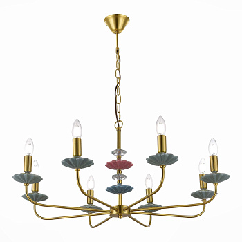 Evoluce SLE1117-203-08 Люстра подвесная Золотистый E14 8*40W