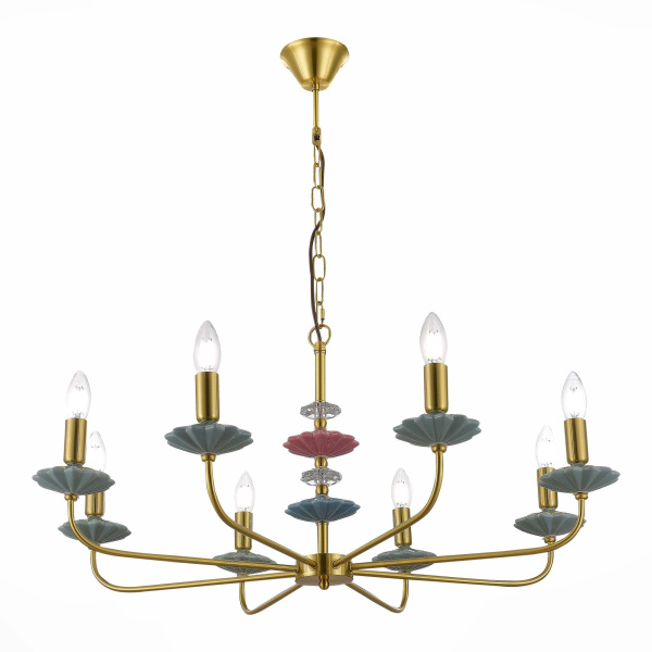 Evoluce SLE1117-203-08 Люстра подвесная Золотистый E14 8*40W