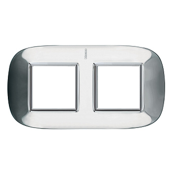 BT Axolute Ледяная сталь Рамка 2+2 мод эллипс HB4802/2ACL