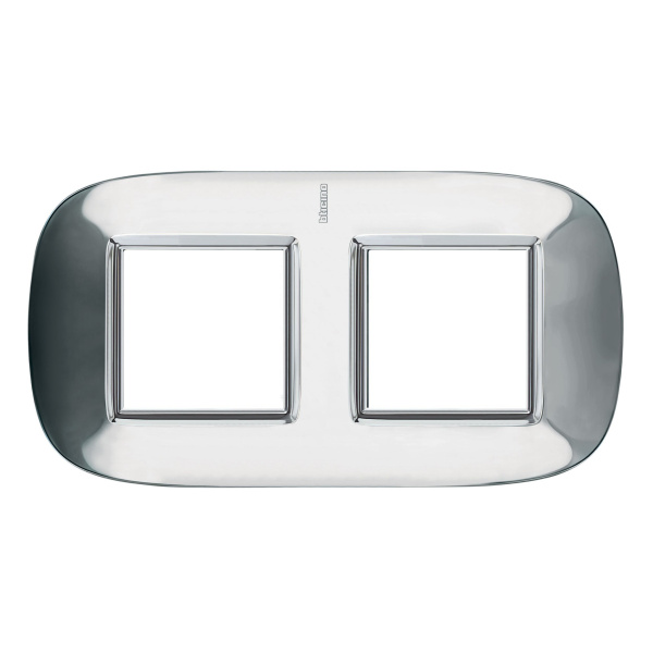 BT Axolute Ледяная сталь Рамка 2+2 мод эллипс HB4802/2ACL