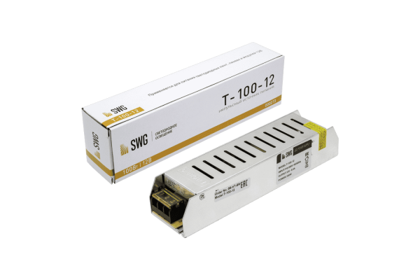 SWG Блок питания компактный (узкий), 100 W, 12V T-100-12