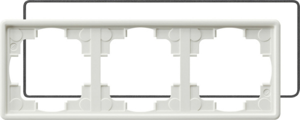 Gira S-Color Белый Рамка 3-ая с уплотнительной вставкой 025340