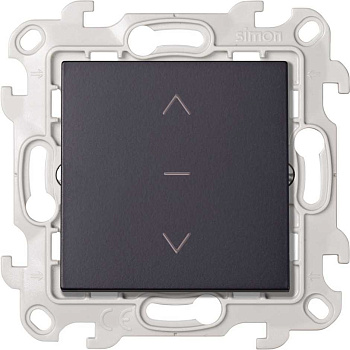 Simon 24 Графит Выключатель жалюзи 3-позиционный 10A 250В~ 2420333-038
