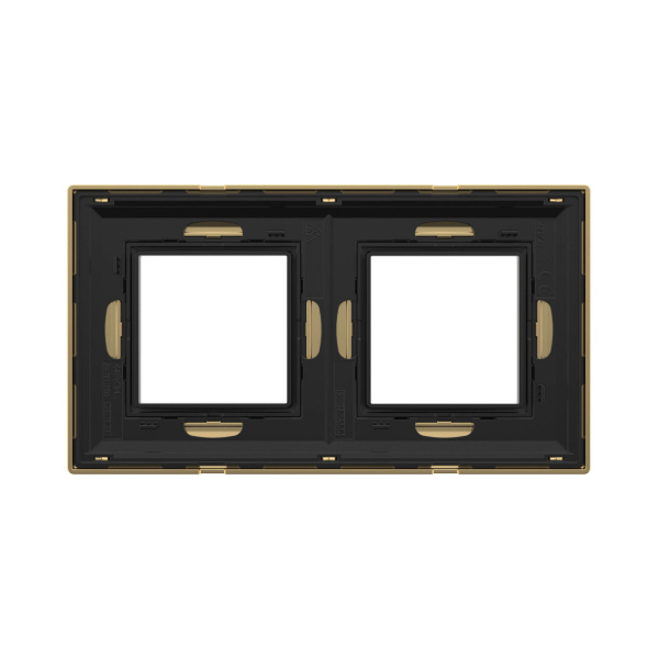 Купить DKC Рамка из металла, "Avanti", золотая, 2 поста (4 мод.)