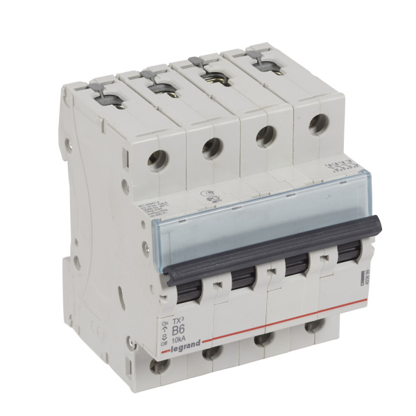 Legrand TX3 Автоматический выключатель 4P 6A (B) 6000/10kA 403899