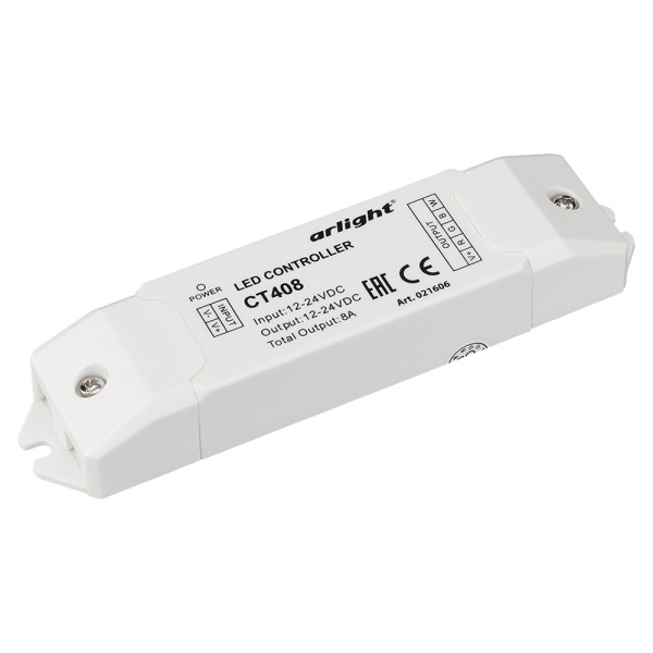 Arlight Контроллер CT408 (12-24V, 96-192W) (IP20 Пластик, 1 год) 021606