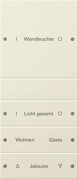 Gira Набор клавиш 4-местный (1+3),  ГРАВИРОВКА 220401