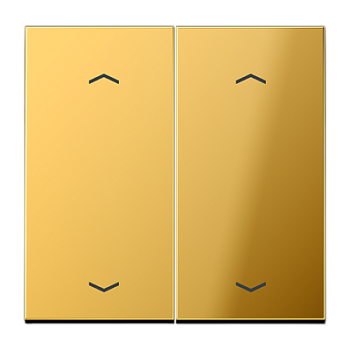 JUNG Клавиша для KNX кнопки с символами "стрелки", 2 группы металл имитация золота GO102P