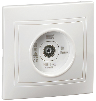 IEK KVARTA Розетка телевиз. проход. РТВ11-КБ бел.