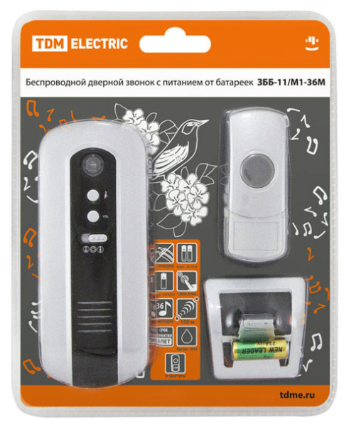Купить TDM Звонок ЗББ-11/М1-36М (беспр., бат., мн.код.) SQ1901-0004