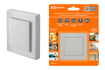 TDM Радиовыключатель настенный РВ1 (1 клав.) для  беспроводного управления нагрузкой  "Уютный дом" SQ1508-0214